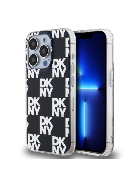 DKNY PC/TPU-Rückseite mit Karomuster für iPhone 15 Pro Schwarz DKNY