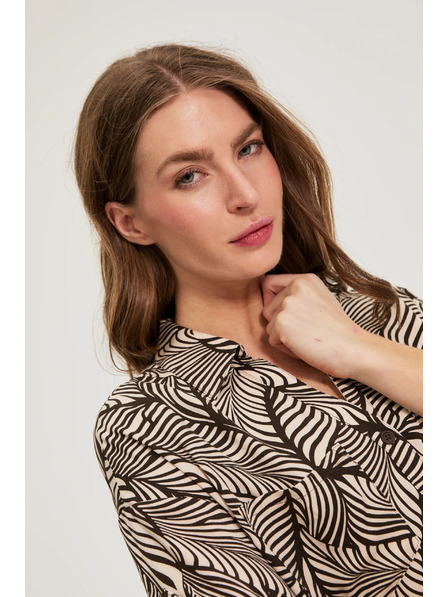 Moodo Braune Viskose-Bluse Moodo