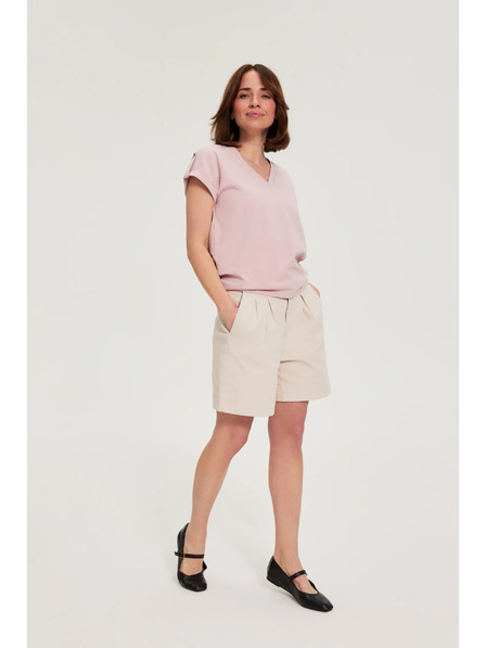 Moodo Glatte Shorts beige Moodo