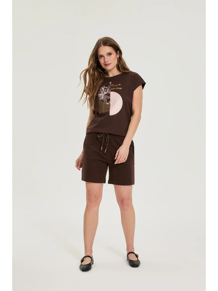 Moodo Baumwoll-Shorts braun Moodo