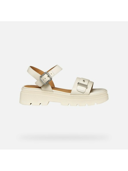 Geox Cremefarbene Damensandalen Geox Adacter S B