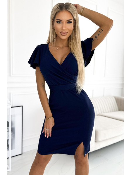 numoco Kleid mit Taschenausschnitt – dunkelblau Numoco NINA