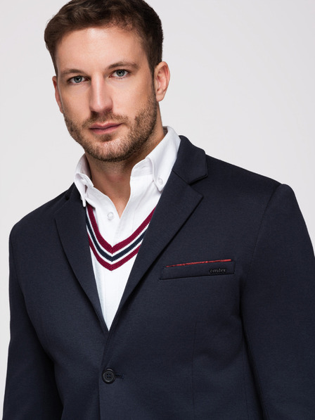 Ombre Clothing Herren Stricksakko Schnitt SLIM FIT - Dunkelblau V3 M170 Ombre Clothing