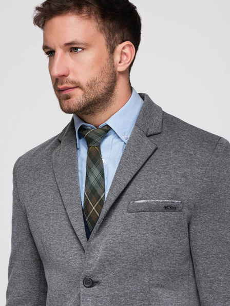 Ombre Clothing Herren Stricksakko Schnitt SLIM FIT - Graphit V1 M170 Ombre Clothing