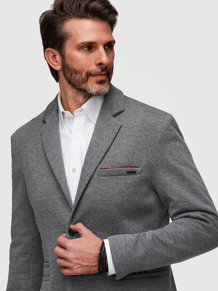 Ombre Clothing Herren Stricksakko Schnitt SLIM FIT - Hellgrau V2 M170 Ombre Clothing