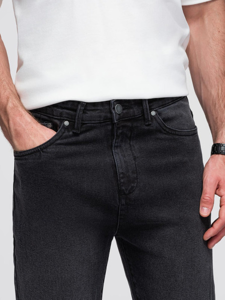 Ombre Clothing Herren-Jeans-Joggerhose mit klassischem Reißverschluss - schwarz V3 OM-PADJ-0265 Ombre Clothing