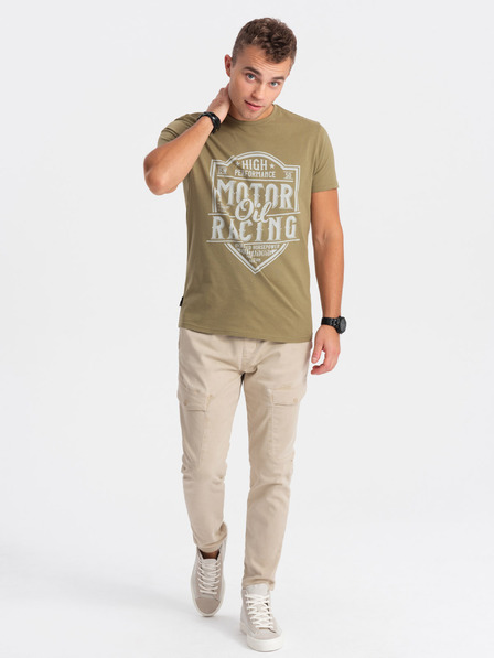 Ombre Clothing Khaki Herrenhemd Ombre Kleidung