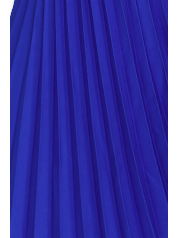numoco Kurzärmeliges Kleid mit Falten - blau Numoco LILA