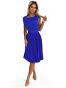 numoco Kurzärmeliges Kleid mit Falten - blau Numoco LILA