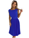 numoco Kurzärmeliges Kleid mit Falten - blau Numoco LILA