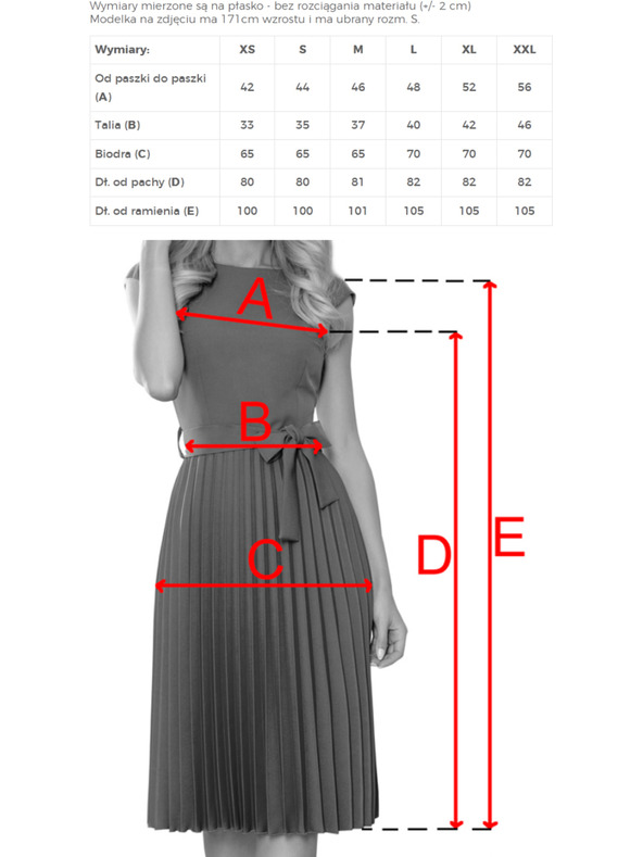 numoco Kurzärmeliges Kleid mit Falten - blau Numoco LILA