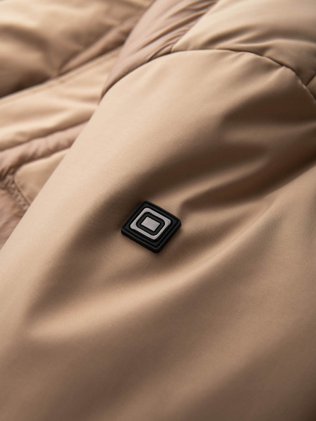 Ombre Clothing Herren Steppjacke lang mit großen Taschen Ombre Clothing