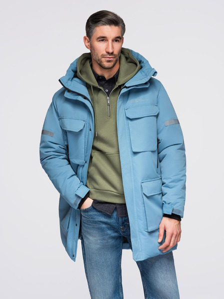 Ombre Clothing Isolierte lange Herrenjacke Ombre Kleidung