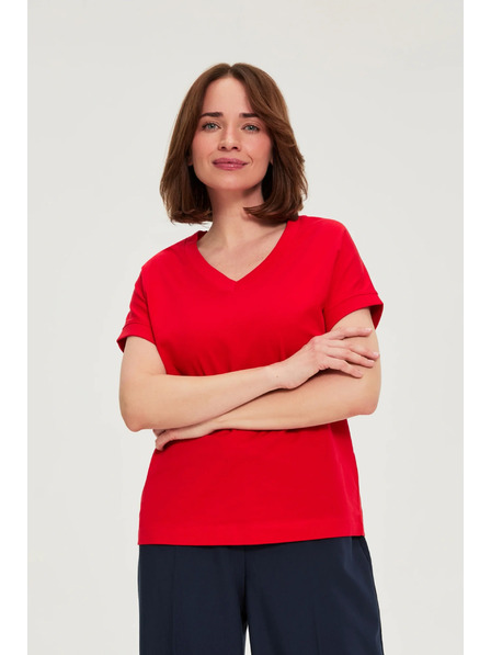 Moodo Bluse aus Baumwolle rot Moodo
