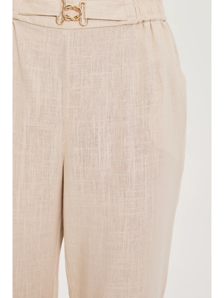Moodo Hose mit Leinenanteil beige Moodo