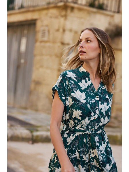 Moodo Kleider aus Viskose grün Moodo