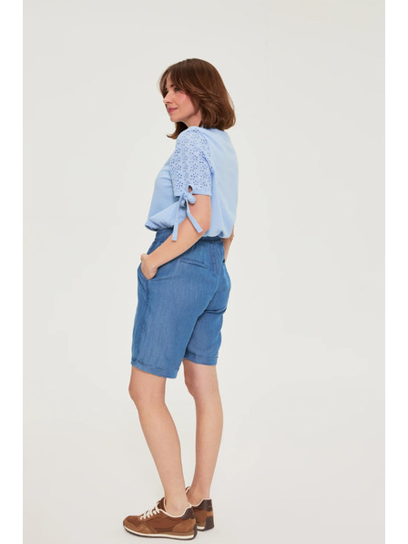 Moodo Shorts aus Lyocell blau Moodo