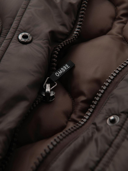 Ombre Clothing Herren gesteppte Hemdenjacke - khaki V3 OM-JALP-0215 Ombre Clothing