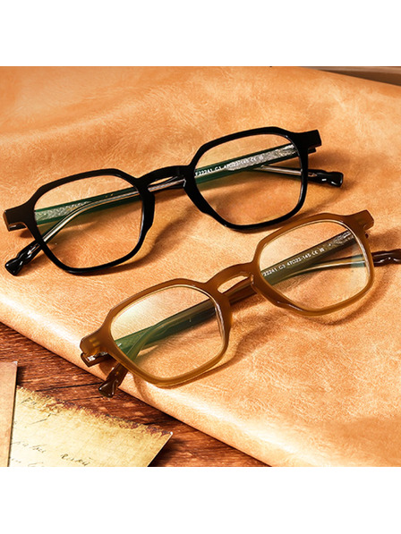 VEYREY VeyRey eckige Acetat-Sonnenbrille Mack transparenter Rahmen klare Gläser