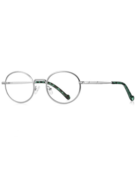 VEYREY VeyRey Katzenauge-Sonnenbrille Tirac silberner Rahmen klare Gläser