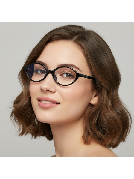 VEYREY VeyRey Katzenauge-Sonnenbrille Ansled schwarzer Rahmen klare Gläser