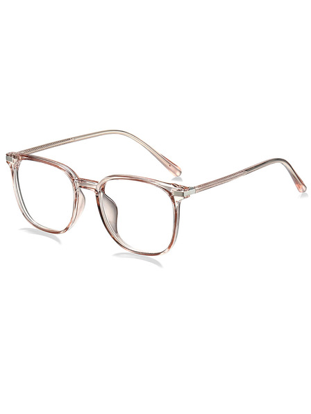 VEYREY VeyRey Nerd-Sonnenbrille Oocu rosa Rahmen klare Gläser
