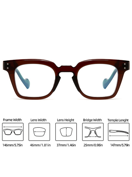 VEYREY VeyRey eckige Sonnenbrille Extrageep grüner Rahmen klare Gläser