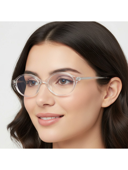 VEYREY VeyRey Katzenauge-Sonnenbrille Comopoke transparenter Rahmen klare Gläser