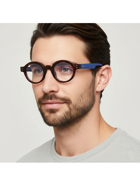 VEYREY VeyRey Katzenauge-Sonnenbrille Parpen blauer Rahmen klare Gläser