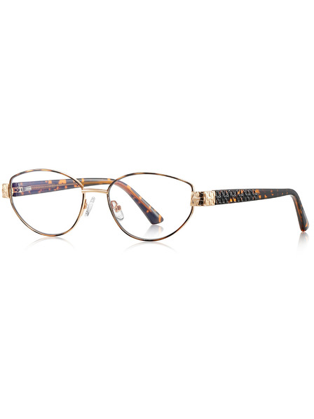 VEYREY VeyRey Katzenauge-Sonnenbrille Ugru Leopardenmuster-Rahmen klare Gläser