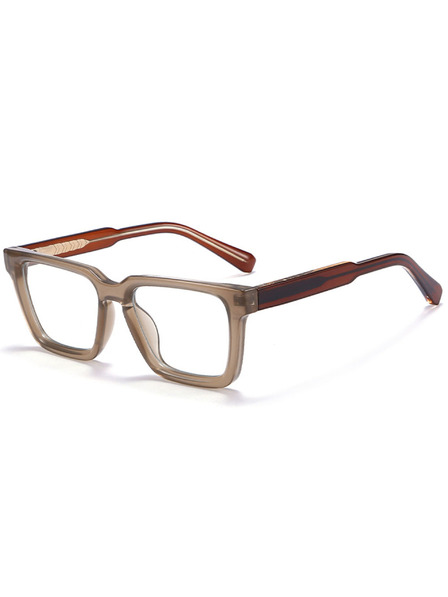 VEYREY VeyRey eckige Sonnenbrille Shabow brauner Rahmen klare Gläser