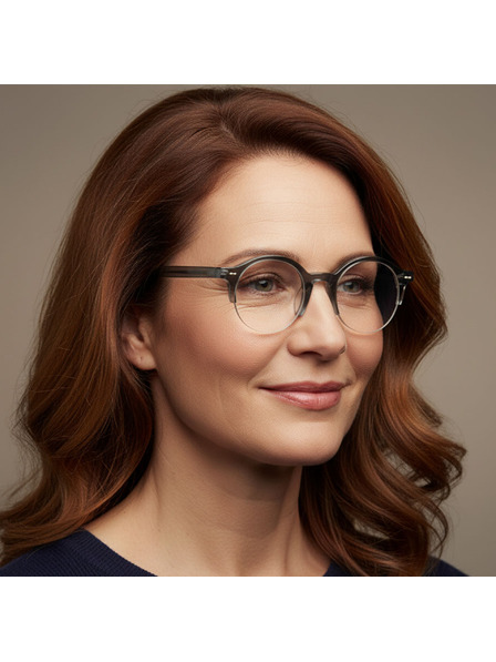 VEYREY VeyRey Katzenauge-Sonnenbrille Exor schwarzer Rahmen klare Gläser