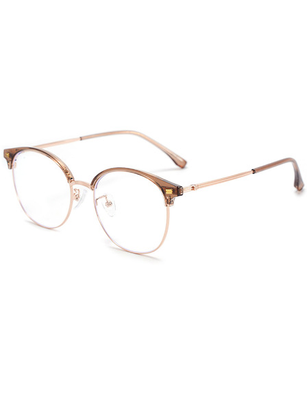 VEYREY VeyRey Nerd-Sonnenbrille Shaoil goldener Rahmen klare Gläser