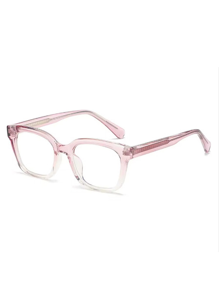 VEYREY VeyRey eckige Brille mit klaren Gläsern Semiback rosa Rahmen klare Gläser