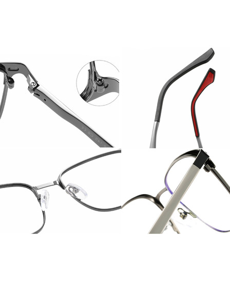 VEYREY VeyRey Nerd-Sonnenbrillen Binfy schwarzer Rahmen klare Gläser