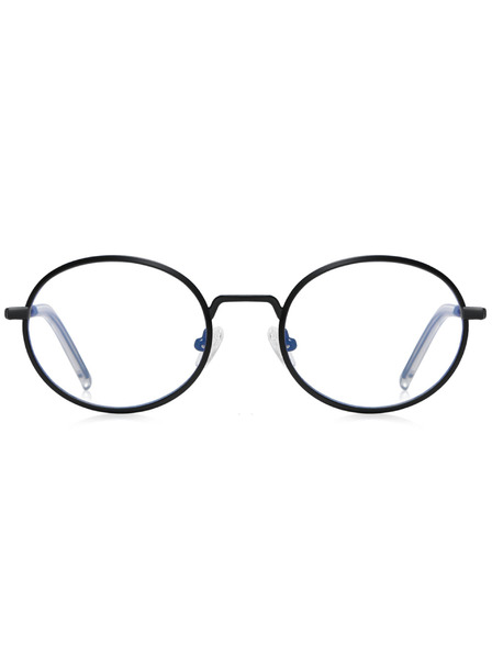 VEYREY VeyRey Leinen-Sonnenbrillen Ropug schwarzer Rahmen klare Gläser