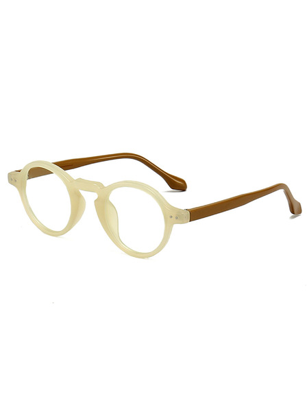 VEYREY VeyRey Leinen-Sonnenbrillen Enrought brauner Rahmen klare Gläser