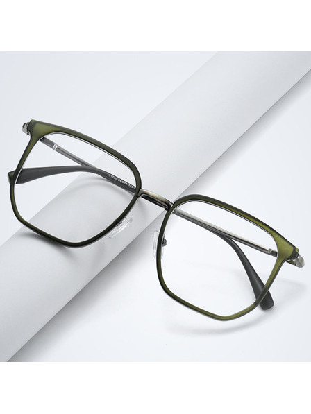 VEYREY VeyRey eckige Sonnenbrillen Korn schwarz/mehrfarbig/grüner Rahmen klare Gläser