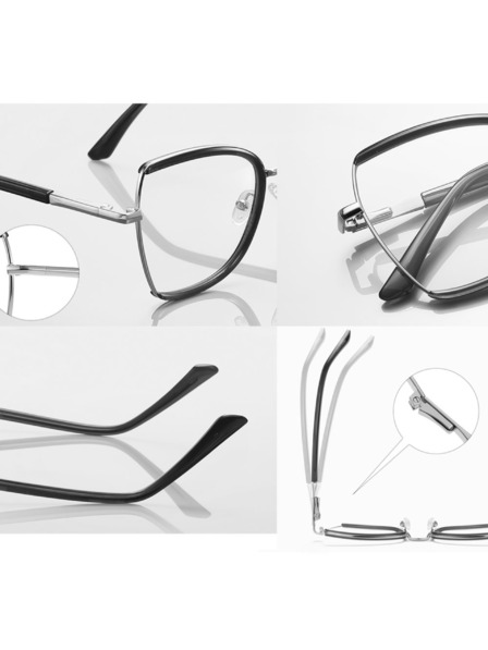 VEYREY VeyRey Damen Oversize Damen Blaulicht-Brille Zep transparenter Rahmen klare Gläser