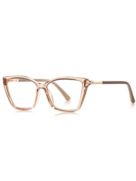 VEYREY VeyRey Damen Cat-Eye Damen Blaulicht-Brille Binill goldener Rahmen klare Gläser