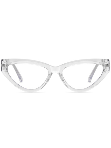 VEYREY VeyRey Damen Cat-Eye Damen Blaulicht-Brille Sprimack transparenter Rahmen klare Gläser