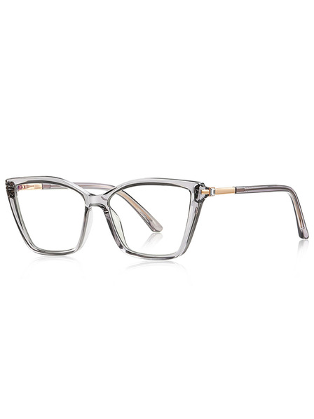 VEYREY VeyRey Damen Cat-Eye Damen Blaulicht-Brille Techale transparenter Rahmen klare Gläser