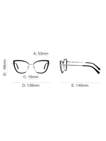 VEYREY VeyRey Damen Cat-Eye Damen Blaulicht-Brille Glish goldener Rahmen klare Gläser