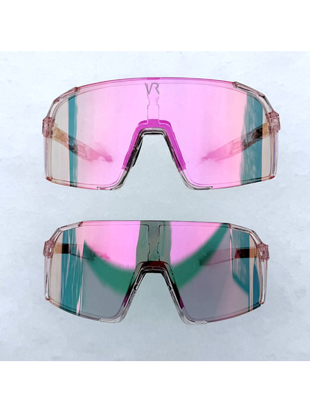 VEYREY VeyRey Sport-Photochromische Sonnenbrille Ogharod transparenter Rahmen rosa Gläser