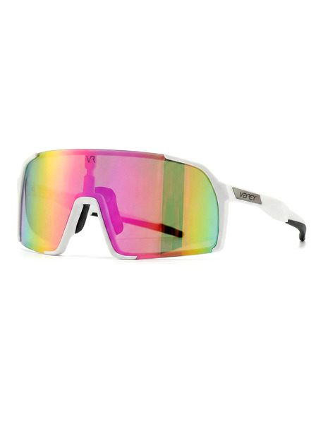 VEYREY VeyRey Sport-Sonnenbrille Burub weißer Rahmen rosa Gläser