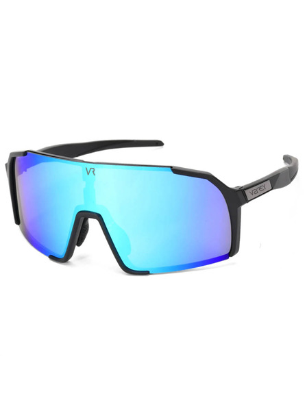 VEYREY VeyRey Kinder Sport-Sonnenbrille Wegub schwarzer Rahmen himmelblau Gläser