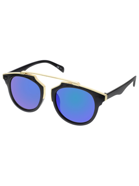 OEM OEM Damen Halbrand-Sonnenbrille Weight transparenter Rahmen hellblaue Gläser