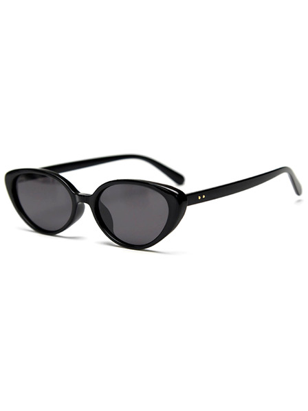 VEYREY VeyRey Damen Cat-Eye Polarisationssonnenbrille Duoom schwarzer Rahmen schwarze Gläser
