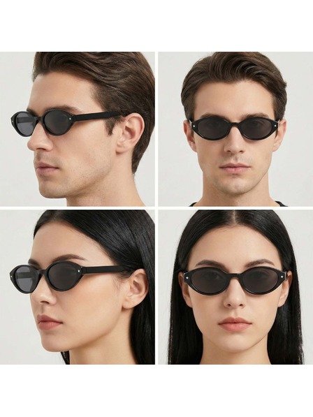 VEYREY VeyRey Damen Cat-Eye Acetat-Polarisationssonnenbrille Aest schwarzer Rahmen schwarze Gläser