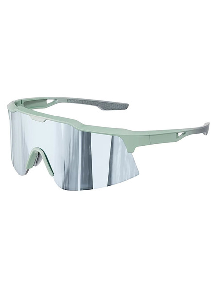 VEYREY VeyRey Sport-Sonnenbrille Antism grüner Rahmen silberne Gläser